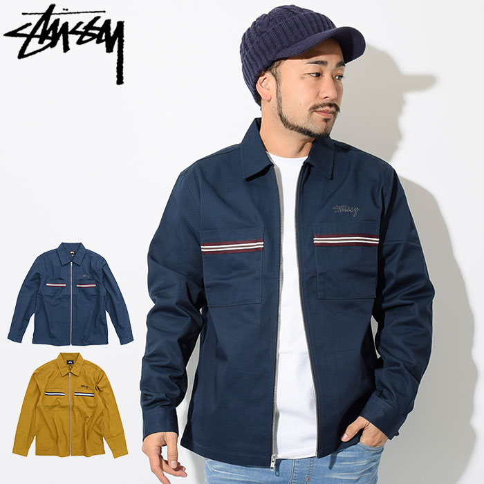 楽天市場】ステューシー STUSSY シャツ 長袖 メンズ Zip Up Work 