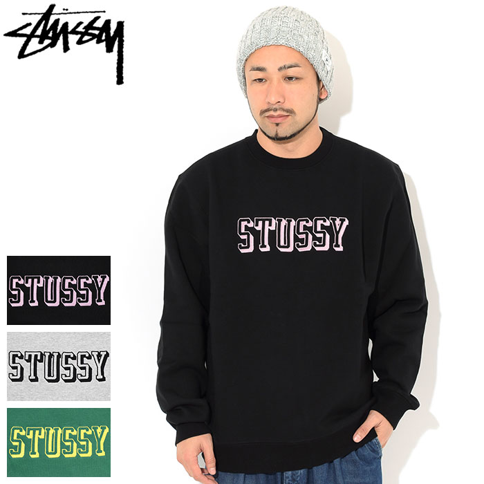 最新の激安 ステューシー Stussy トレーナー メンズ 3d Collegiate Applique Stussy Crew Sweat スウェット スエット トレナー トレイナー トップス メンズ 男性用 Usaモデル 正規 品 ストゥーシー スチューシー Ice Field Icefield 予約販売品