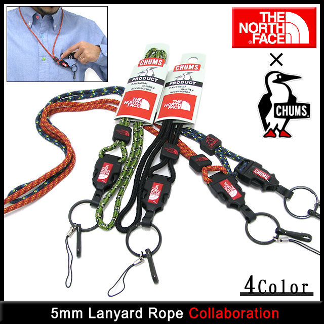 【楽天市場】ザ ノースフェイス THE NORTH FACE×チャムス 5mm ランヤード ロープ コラボ(the north face×