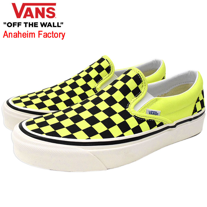 light yellow slip on vans