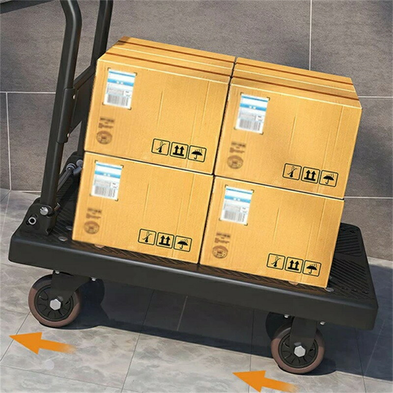 手押し車 60×90珊 持ちはこび手押し車折りたたみ 御勤め用手押し車 耐荷重 350kg パウダーコンパクト手押し車 持ちはこぶ手押し車 荷台車 積貨委託貨物手押し車 耐摩耗性 ミュートラバーホイール 身寄り用 御勤め用 持ちはこぶ 重く平手押し車 剪断応力吊りひも含む