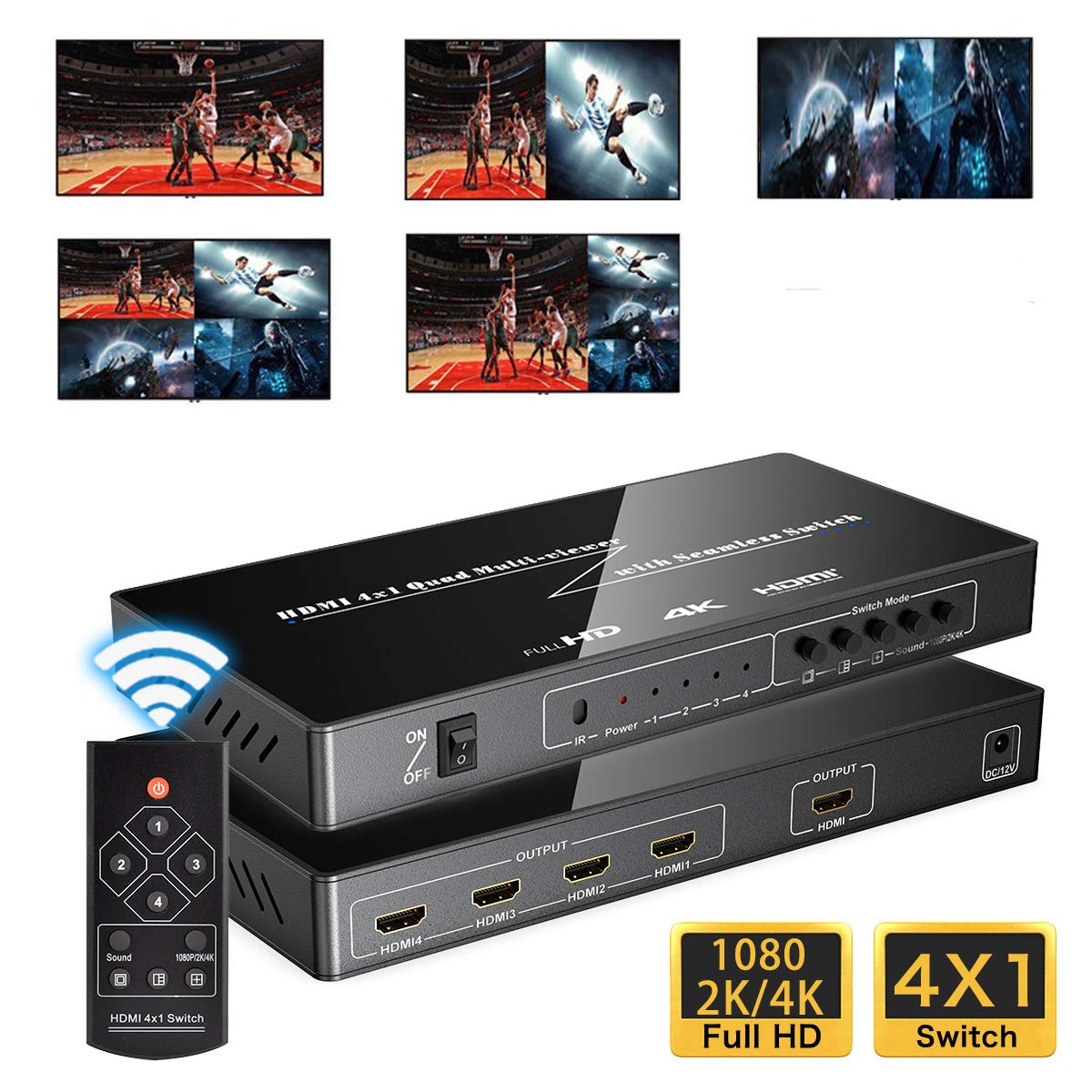 百貨店SALE此れから10%OFF♪【新入荷】マルチビューワー HDMI画面取りわける器 4K相応う HDMI1.4・4K＠30HZ 6種の取りわける流行り物 画面通信路と物音通信路は分けて最終生産物 日本語取りまわし明らかにする書き出し