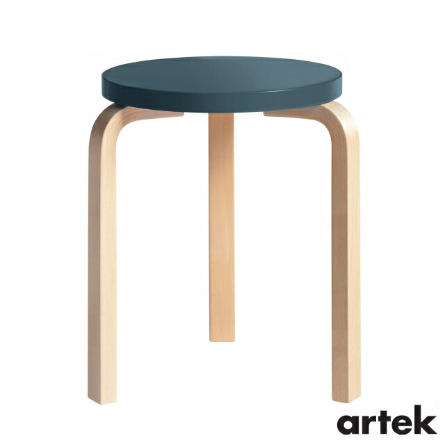 ARTEK アルテック　スツール60 （椅子） 3本脚　パイミオカラー　ブルー　Stool60 北欧 家具 フィンランド インテリア イス チェア アルヴァ・アアルト スタッキング おしゃれ シンプル コーヒーテーブル 正規販売店