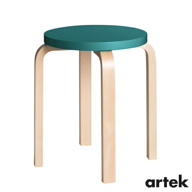 ARTEK アルテック　スツールE60 （椅子） 4本脚　ペトロール　Stool E60 北欧 家具 フィンランド インテリア イス チェア アルヴァ・アアルト スタッキング おしゃれ シンプル コーヒーテーブル 正規販売店 35,035円