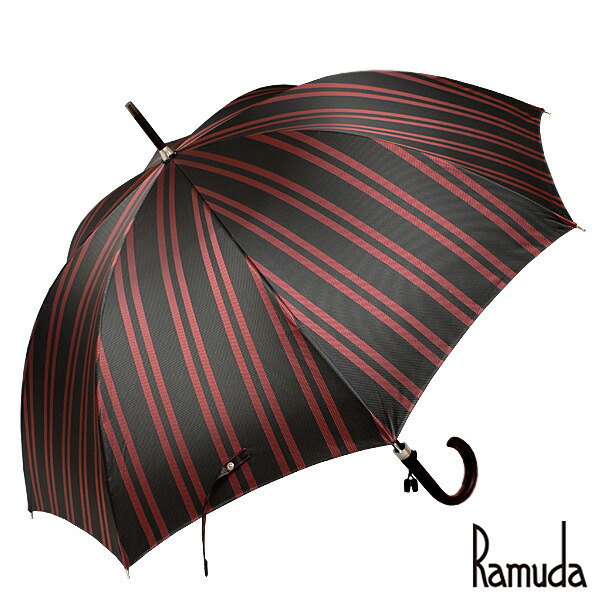 レジメンタルストライプ　ワイン　ＲＡＭＵＤＡ　６５樫棒濃茶塗り　メンズ大きいサイズ甲州織【送料無料】【211301w】名入れ　可【楽ギフ_包装】父の日 ギフト｜Ramuda