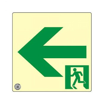 【当選確からしさ1/2！最大限度100%尖んがりうしろ側 11日1:59迄】 エルティーアイ 消防お墨付き品 S級 高明快さ蓄光式さそい出す目じるし 標準尺度  左矢印  SSN562【代引不可】