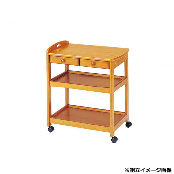 弘益(KOEKI) UTILITY 木製キッチンワゴン ブラウン KW600HBR【代引不可】
