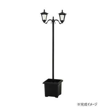 【当選確からしさ1/2！最大限度100%尖んがりうしろ側 11日1:59迄】 不二取り引き C/D:38519 LEDソーラースタンドライト 2灯 プランター付き添い人【代引不可】