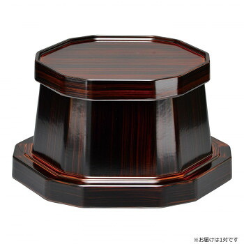 隅切り六角花台 (1対) 5.0寸 木目色 5806501800021【代引不可】