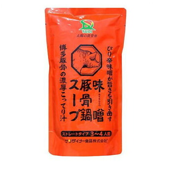 サンダイナー食品 鍋つゆ 味噌豚骨鍋 600g 20枚 492【同梱・代引き不可】