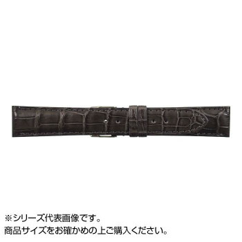 MIMOSA(ミモザ) 時計バンド クロコマット 22mm グレー (美錠:銀) WRM-GR22【同梱・代引き不可】