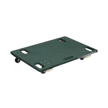サカエ 板台車スタッキング仕様 オール自在タイプ 600×450×106mm グリーン SD-6G【代引不可】