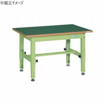 サカエ 中量高さ調整作業台TKT5 サカエリューム天板 900×600×500mm グリーン TKT5-096FEN【同梱・代引き不可】