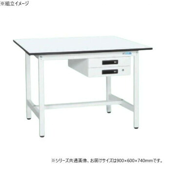 サカエ 軽さ御役目台KA印字機 収納家具2段付 抗菌製作 900×600×740粍 KA-096BMW【代引不可】