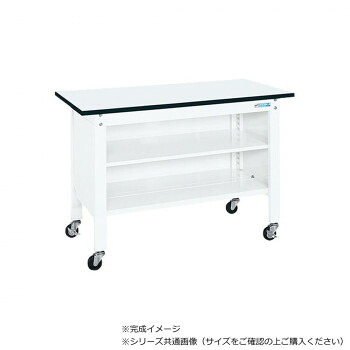 サカエ 一人用作業台CPBタイプ ポリエステル天板 900×600×810mm パールホワイト CPB-096TW【代引不可】|壱番館STORE