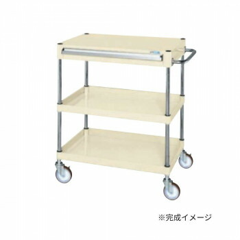 サカエ CSパールワゴン中量タイプ 引出し付 アイボリー CSP-7582ANUI【代引不可】