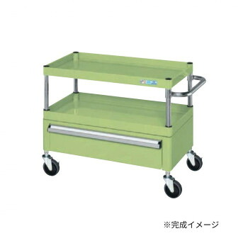 サカエ CSパールワゴン中量タイプ 引出し付 グリーン CSP-7562CSE【代引不可】|壱番館STORE
