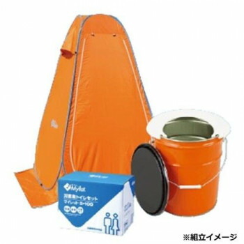 まいにち 災害用トイレテントセット RM-100X100回分) 501232【代引不可】|壱番館STORE