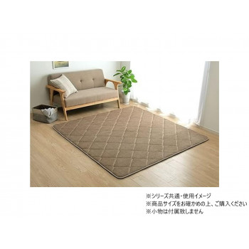 ラグ コーデュロイ 無地 約185&times;185cm 約2畳 こたつ敷布団 ベージュ 1290970025501【代引不可】｜壱番館STORE