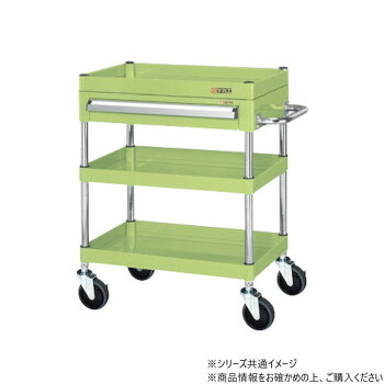 サカエ CSパール手押し車中量印字機 抽き出し付 緑であること CSP-7573ASE【代引不可】