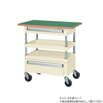 サカエ CSパールワゴン中量タイプ 引出し 天板付 アイボリー CSP-7572ACTFSEI【代引不可】|壱番館STORE