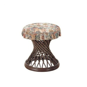 今枝商店　Romantic Rattan　籐カバー付スツール　S44B【同梱・代引き不可】