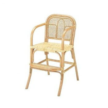 今枝商店　Romantic Rattan　籐子供イス ハイタイプ　S566【同梱・代引き不可】