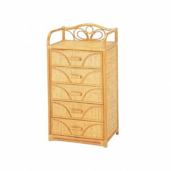 今枝商店　Romantic Rattan　籐チェスト　5杯タイプ　W701【同梱・代引き不可】