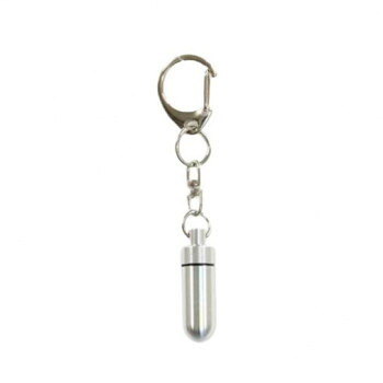ペット供養 遺骨カプセル小 キーホルダー グロス銀 簡易包装 20入 060852【代引不可】