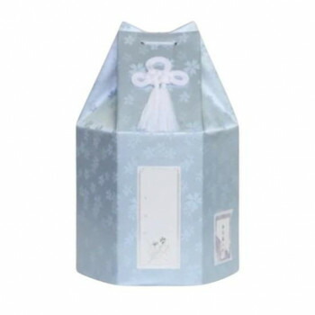 ペット供養 六角袋(サクラ柄) ブルー 5寸 12入 060560【代引不可】