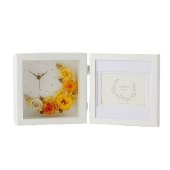 フラワーアレンジ クレセントムーン イエロー F-3378【同梱・代引き不可】