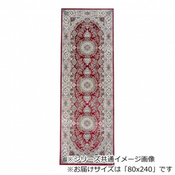 ロイヤル ベルギー製モケット織り 廊下敷 赤いこと 80x240珊 R1487624RE【代引不可】