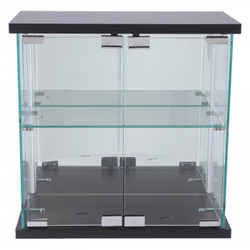 不二貿易 C/D:74073 卓上ガラスコレクションケース BK G256-M BK【代引不可】|壱番館STORE