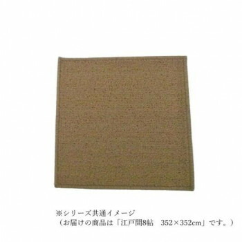 マカロンループ ループパイルカーペット 防壁蝨目抗菌防炎・床暖相応う ベージュ 日本の首都間8帖 352×352【代引不可】