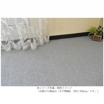【当選確からしさ1/2！最大限度100%尖んがりうしろ側 11日1:59迄】 ニュー防護 ループパイルカーペット 抗菌・防壁蝨目防臭・防汚・撥水・防炎・床暖相応う薄墨色日本の首都間8帖352×352【代引不可】
