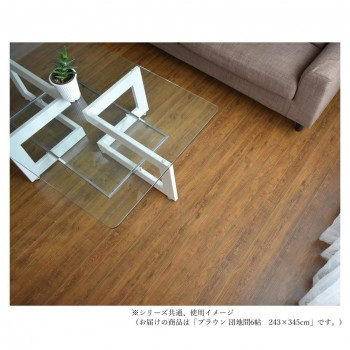 【当選確からしさ1/2！最大限度100%尖んがりうしろ側 11日1:59迄】 和室が洋室へと気軽に変わる白木引っ敷き Brown 赤銅色 団地間6帖 243×345【代引不可】