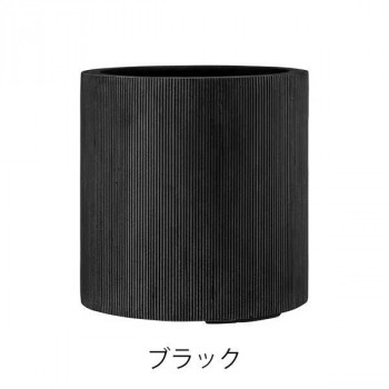 緑であることポット 鉢 エン2階建てバス 円柱 黒いこと 40糎 EB-EC4040BK【代引不可】