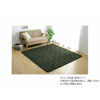 ラグ コーデュロイ 無地 約185×300cm 約4畳 こたつ敷布団 グリーン 1290970125801【代引不可】