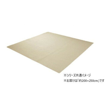 撥水シェニールラグ 約200&times;250cm アイボリー 4599539【代引不可】｜壱番館STORE