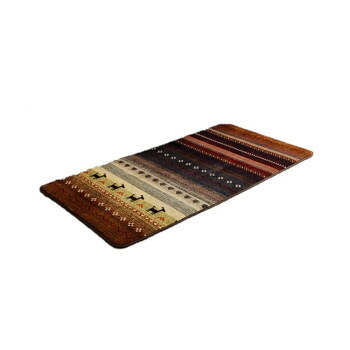 ラグ 洗える ギャベ 防音 ミックス 約90×185cm ホットカーペット対応 1271840301201【代引不可】