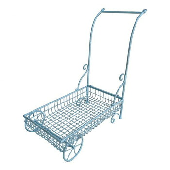 一緒になる手工芸品 庭園室内装飾 21 手押し車 精神的な統合式 ともし火青み AFC21-01B【代引不可】