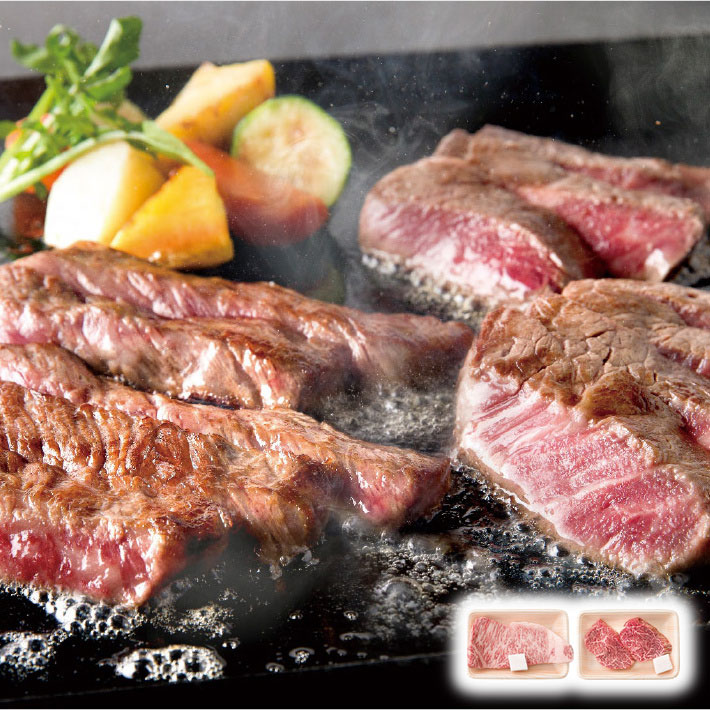 松阪牛 ステーキ食べ比べセット(サーロイン&フィレ) お中元 御中元 夏ギフト 2026 松阪牛サーロインステーキ1枚(約240g)(A-4等級以上)・松阪牛フィレステーキ2枚(計約240g)(A-4等級以上) SST24/FST24-200MA 【代引不可】|壱番館STORE
