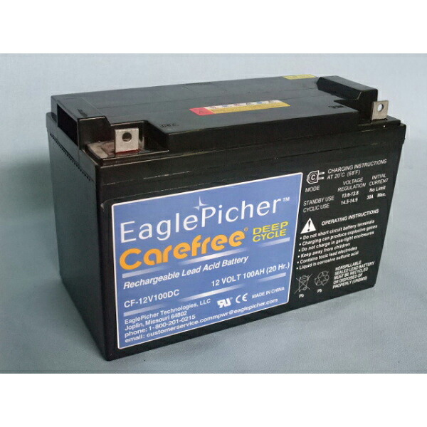 イーグルピッチャー(EaglePicher) CF12V100DC メンテナンスフリー ディープサイクルバッテリー｜壱番館STORE