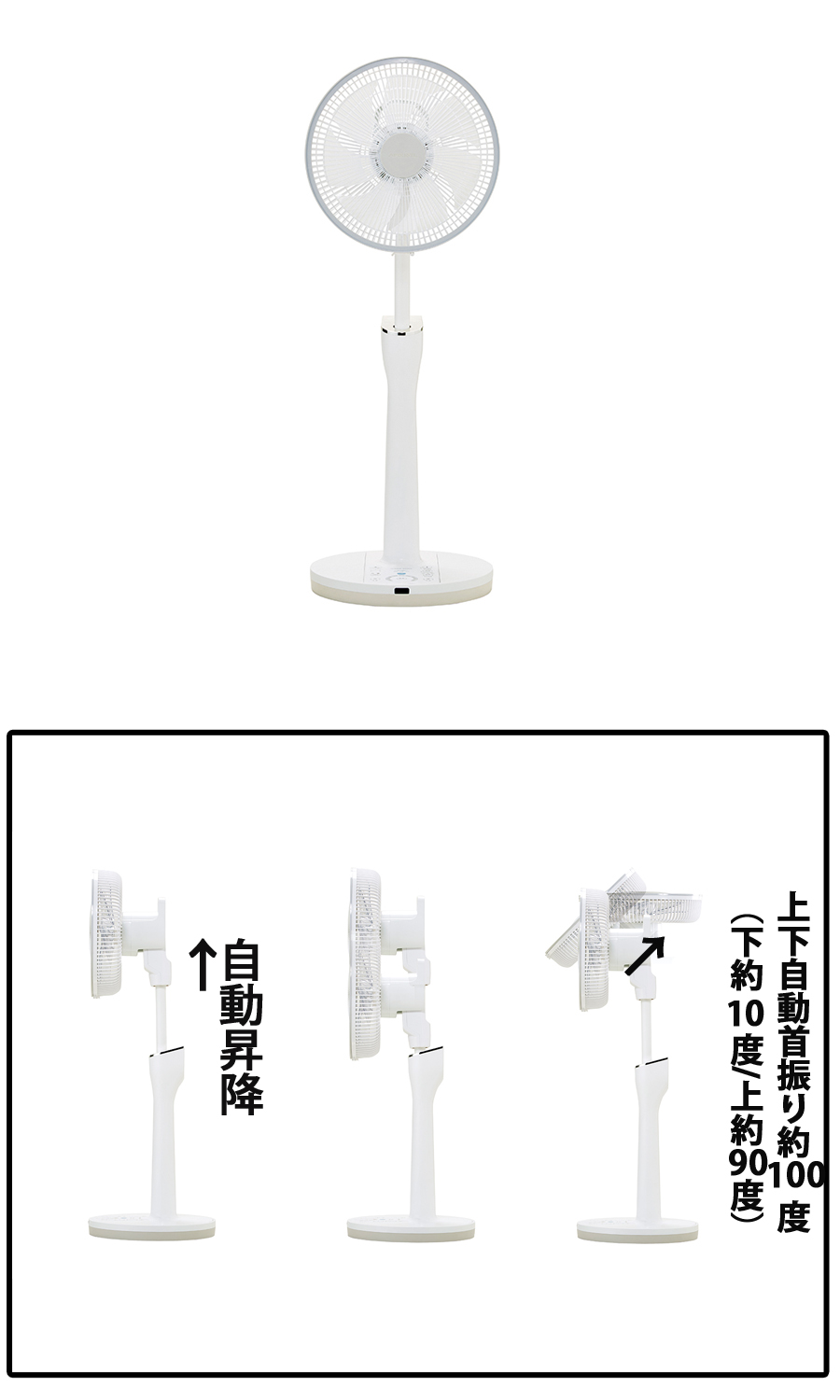 楽天市場 リビング扇風機 自動昇降機能 Dc扇風機 Dcモーター扇風機 Dcファン Apix アピックス Afl 359x 壱番館ｓｈｏｐ