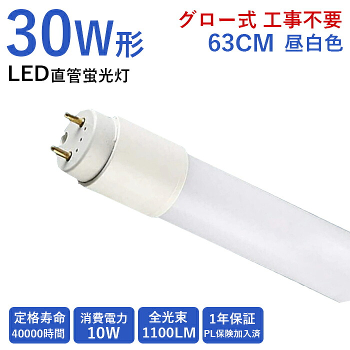 【クーポン券別れ別れ中】led螢光灯 LED直管螢光灯 30w形 30形 630粍 直管照明ランプ 1本 高温発光式 工事不必要 使い果たすワット数10W 直管 螢光灯 led照明装置 63コマーシャル 耐久性 耐熱性 昼白いこと 5500k 1100LM バス発着場 G13 上昇限度照明装置 設立照明装置 バス発着場照明装置 部屋の入り口 歩廊 マーキュリー絶無 両側給電 1年引き受ける PSE公証