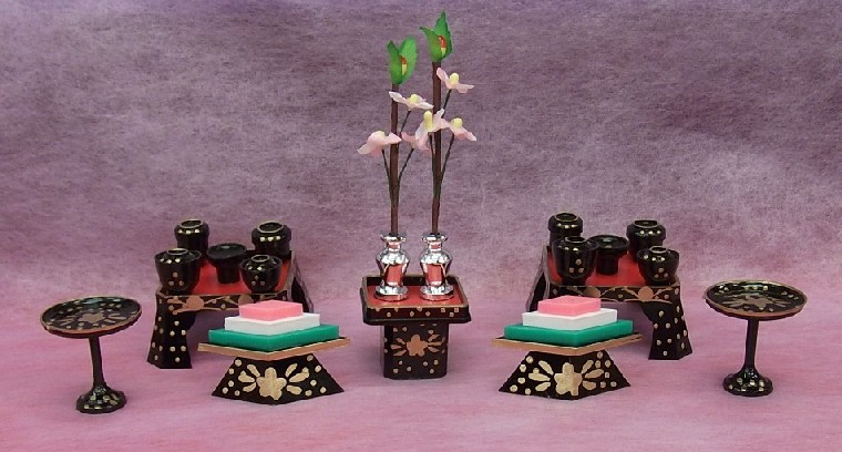 楽天市場】豆お道具七品セット 12号 雛人形 雛道具 ミニサイズ