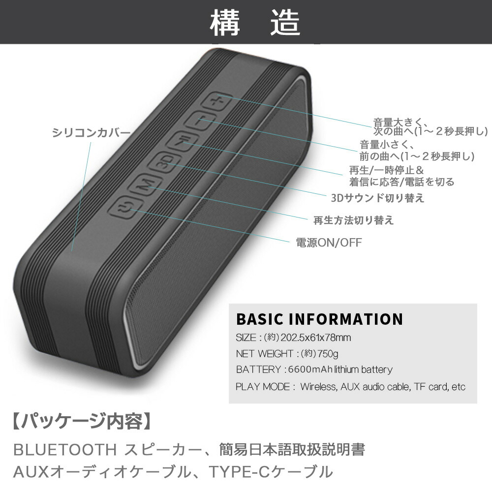 Bluetooth 5 0 スピーカー 40w出力 重低音 ブルートゥーススピーカー 防水 防塵 Ipx67 お風呂 車 家 アウトドア 高音質 大音量 小型 Nfc搭載 ポータブルワイヤレス ハンズフリー通話 大容量バッテリー マイク内蔵 Ipad スマートフォン各種対応 パソコン テレビ Spreedach De Bluetooth 5 0 スピーカー 40w出力 重低音 ブルートゥーススピーカー 防水 防塵 Ipx67 お風呂 車 家 アウトドア 高音質 大音量 小型 Nfc搭載 ポータブルワイヤレス ハンズフリー通話 大容量バッテリー マイク内蔵 Ipad スマートフォン各種対応 パソコン テレビ Spreedach De