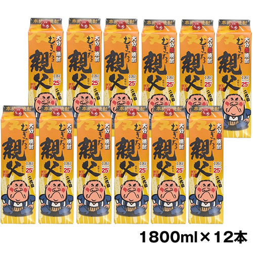 まとめ買い 大分麦焼酎 紙パック 12本セット 老松酒造 むぎっちょ親父 紙パック 25度 1800ml×12 送料無料(一部地域を除く) ギフト プレゼント(4968167084645)|ワイン紀行