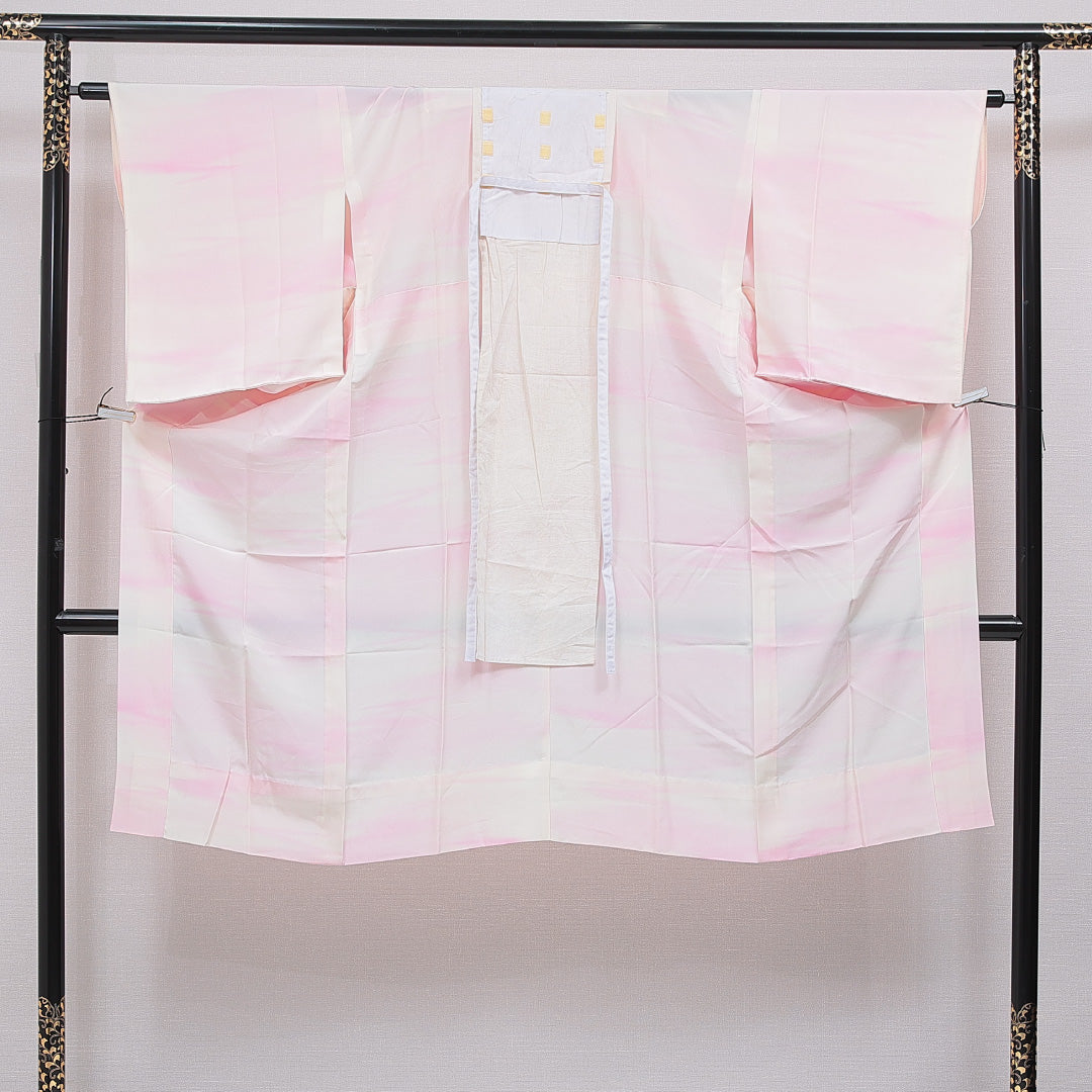 長襦袢 無双袖 身丈122cm 裄丈63cm 正絹 Aランク Sサイズ ピンク系 1229-16685