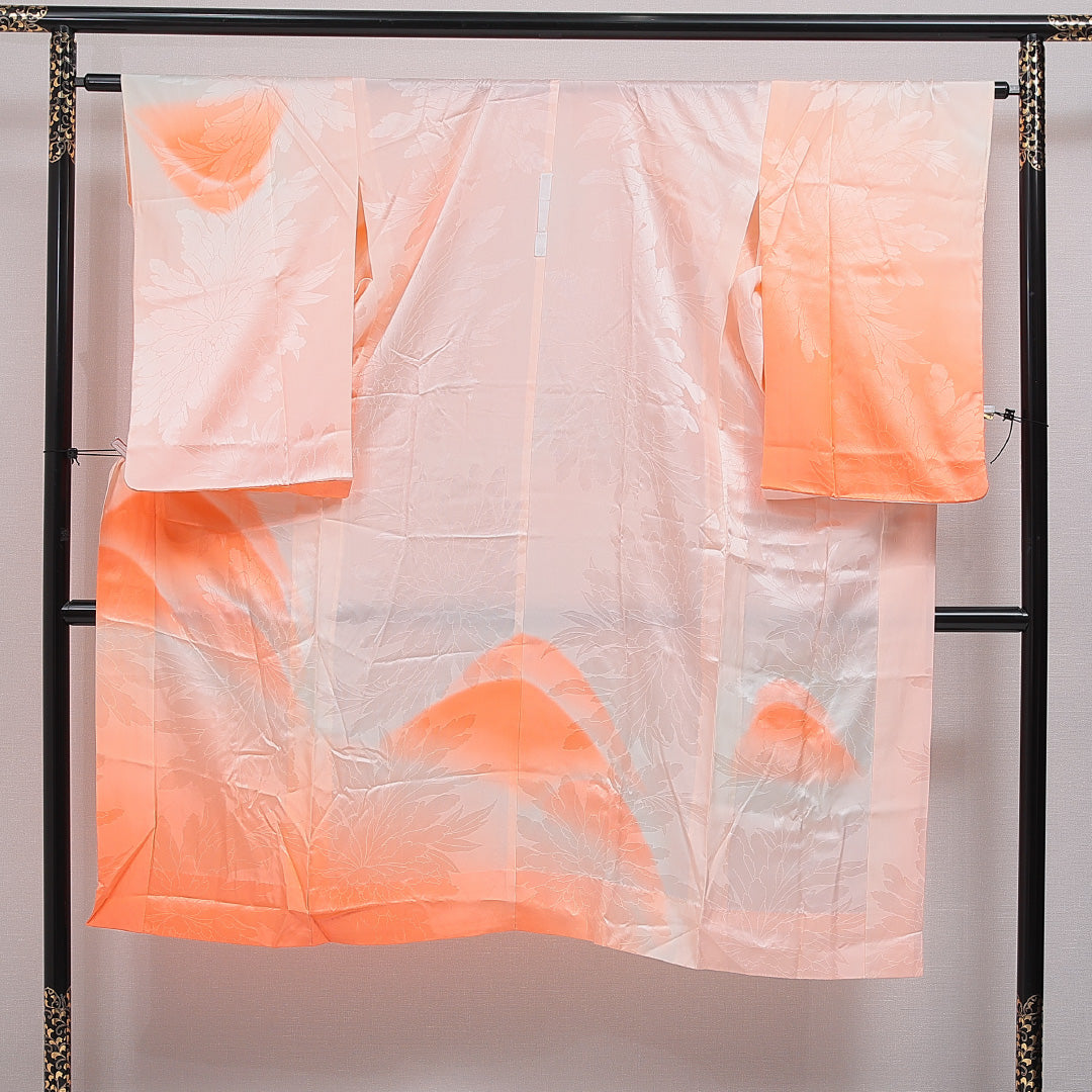 長襦袢 無双袖 身丈136cm 裄丈64cm 正絹 Sランク 2XLサイズ 山 ピンク系 1229-16551｜糸千花和装　店